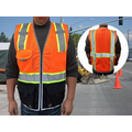 Deluxe Safety Vest with Black Bottom ANSI Class 2